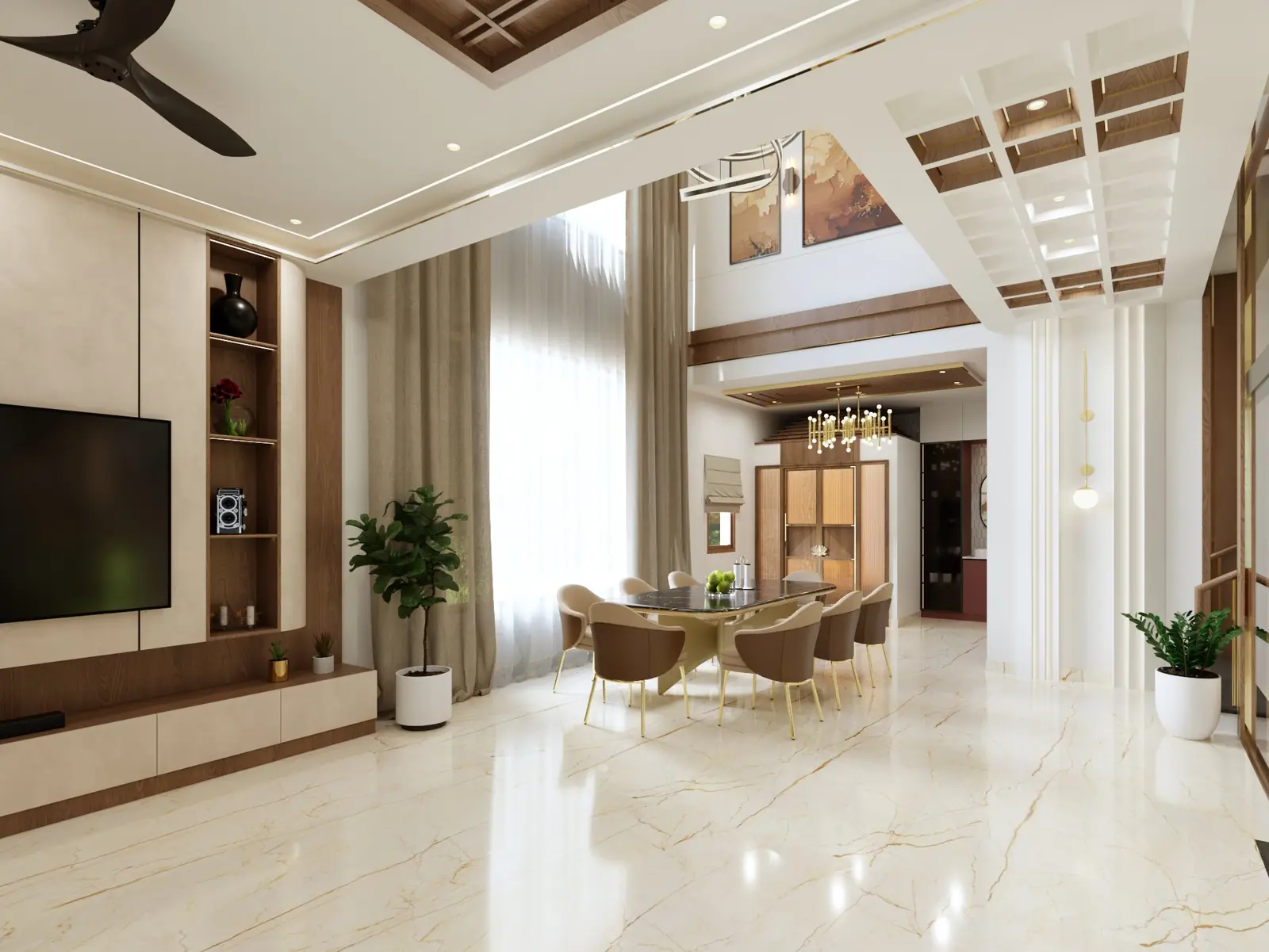 Residential living and dining visualization